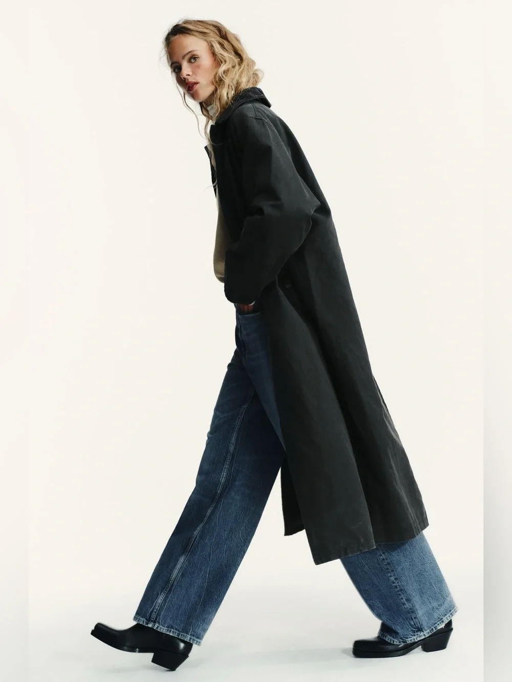 Zara long trench